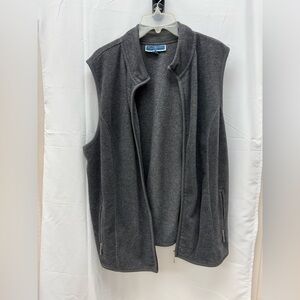 Karen Scott Charcoal Fleece Vest
